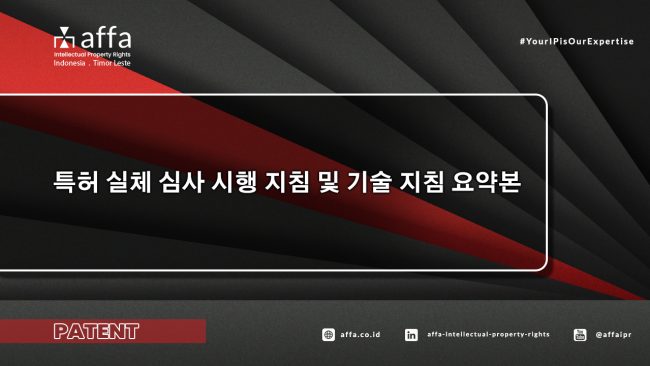 특허 실체 심사 시행 지침 및 기술 지침 요약본 affa 특허-실체-심사-시행-지침-및-기술-지침-요약본-affa